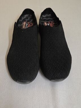 Skechers Black Slip-On Knit Mule Clogs